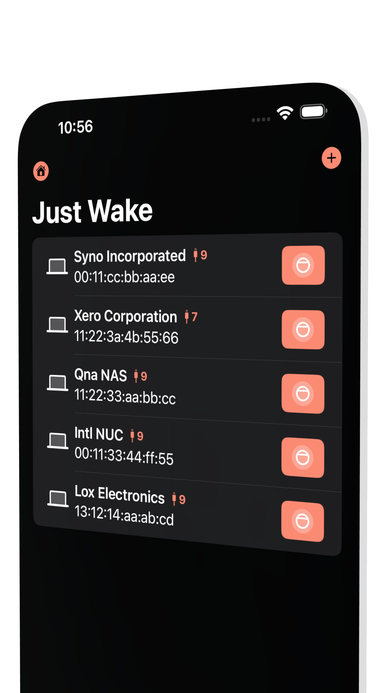 Just Wake! - Main Screen